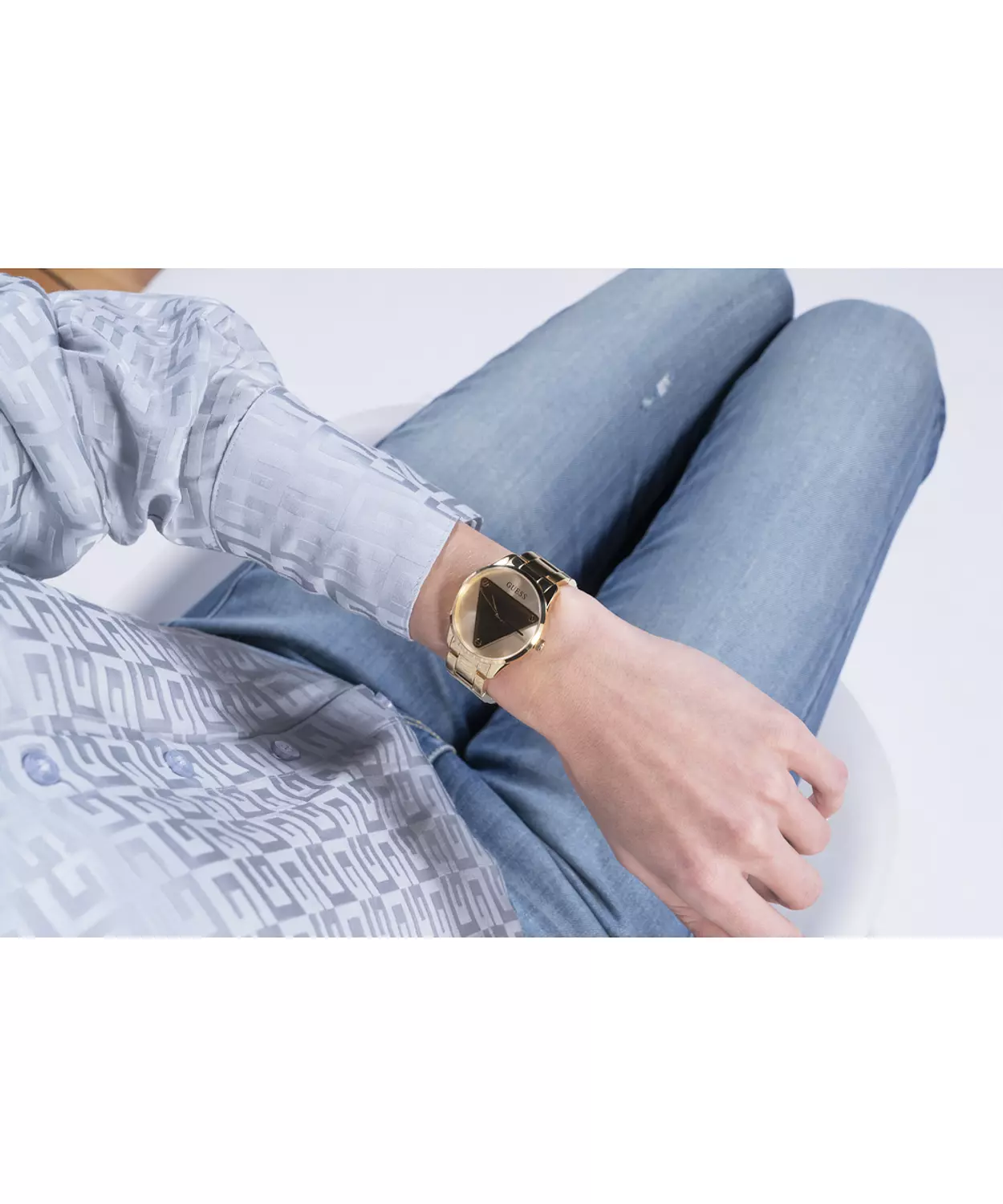 GUESS GW0485L1 ANALOG WATCH  For Women Gold Stainless Steel Polished Bracelet  6