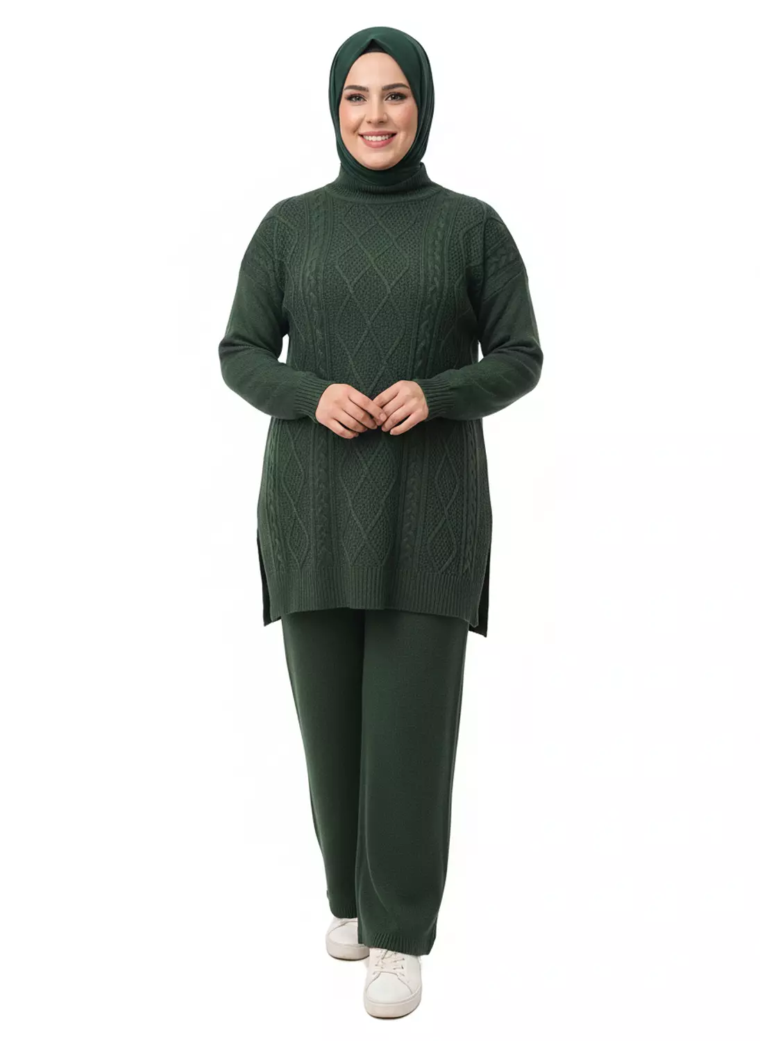 Winter Elegance: Distinctive Knit Hijab Set 5