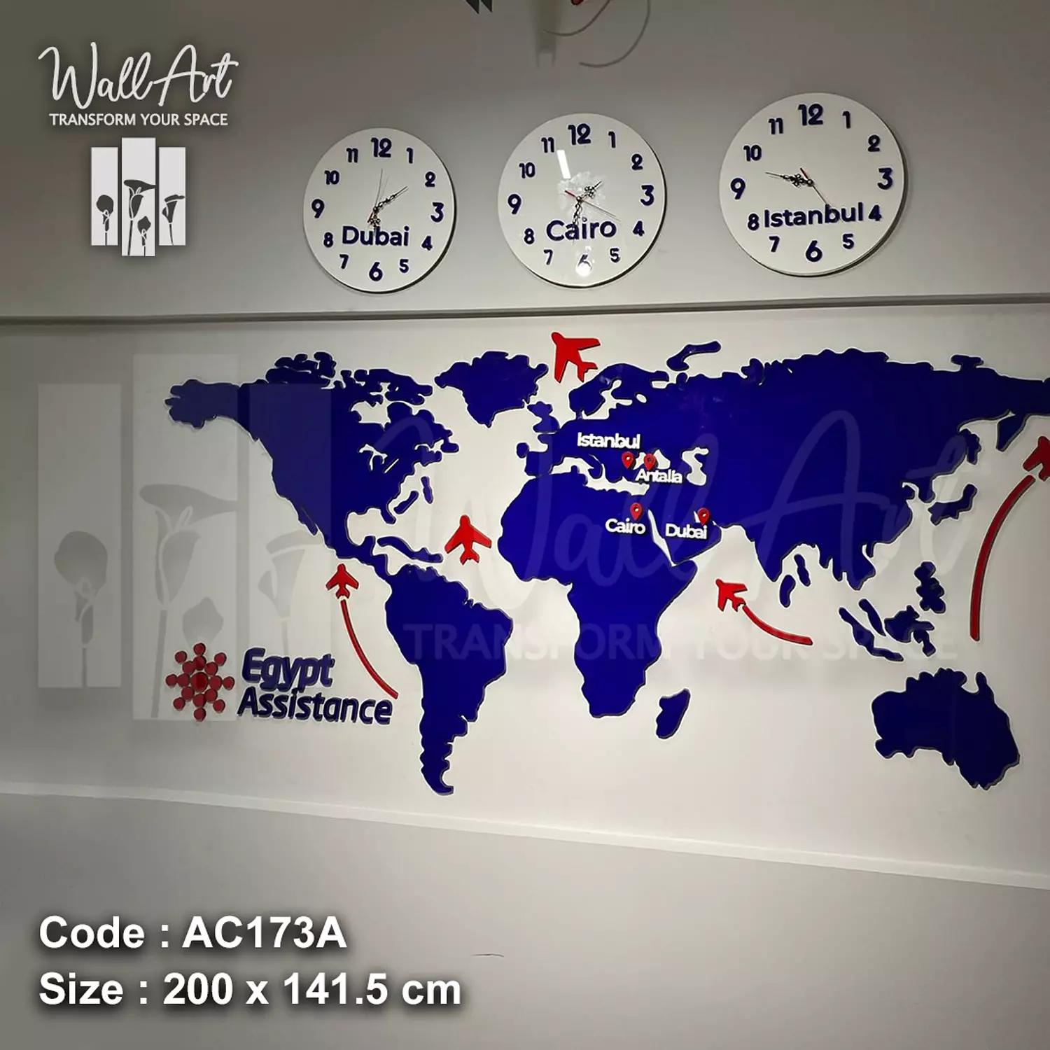 AC173-Coloured Acrylic Map    3