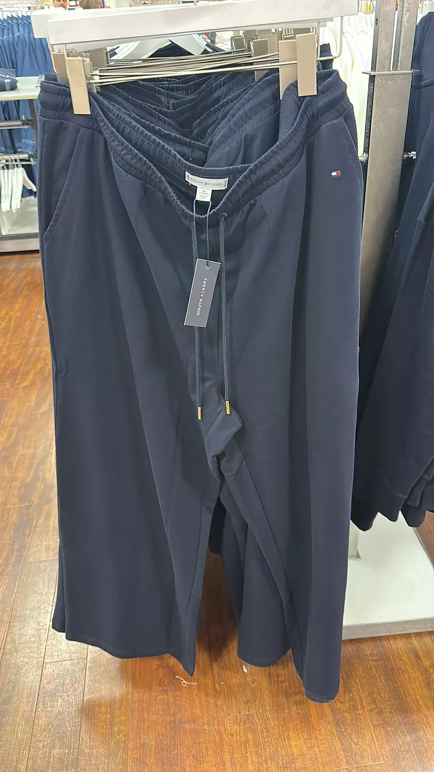 Tommy Hilfiger Women’s Navy Blue Wide-Leg Lounge Pants image