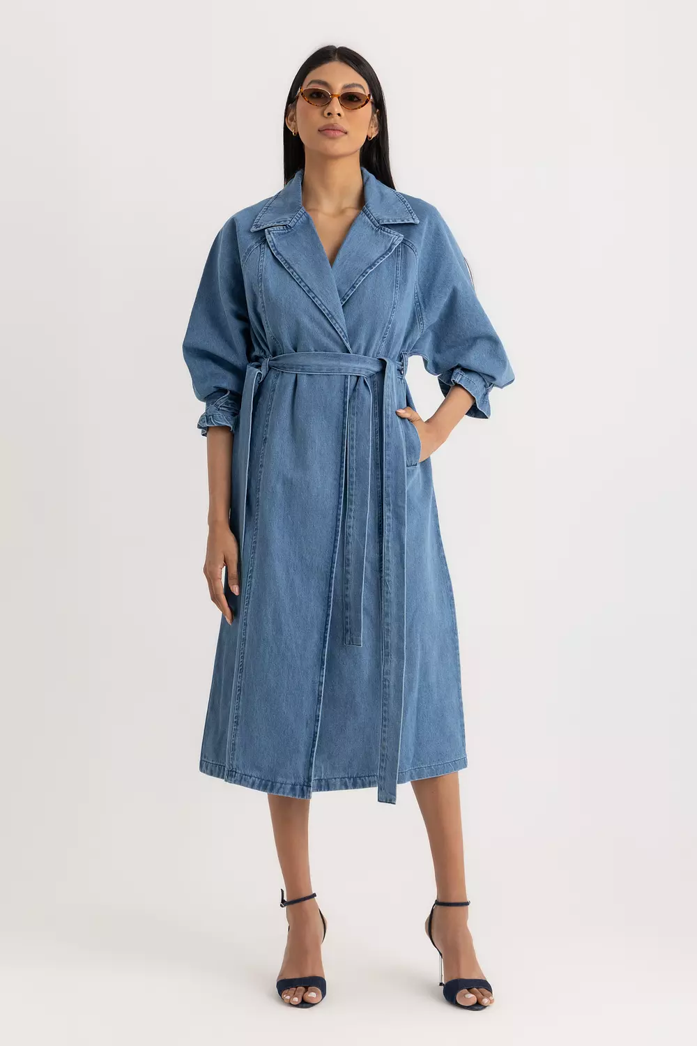 The Sophia Denim Trench Coat 10