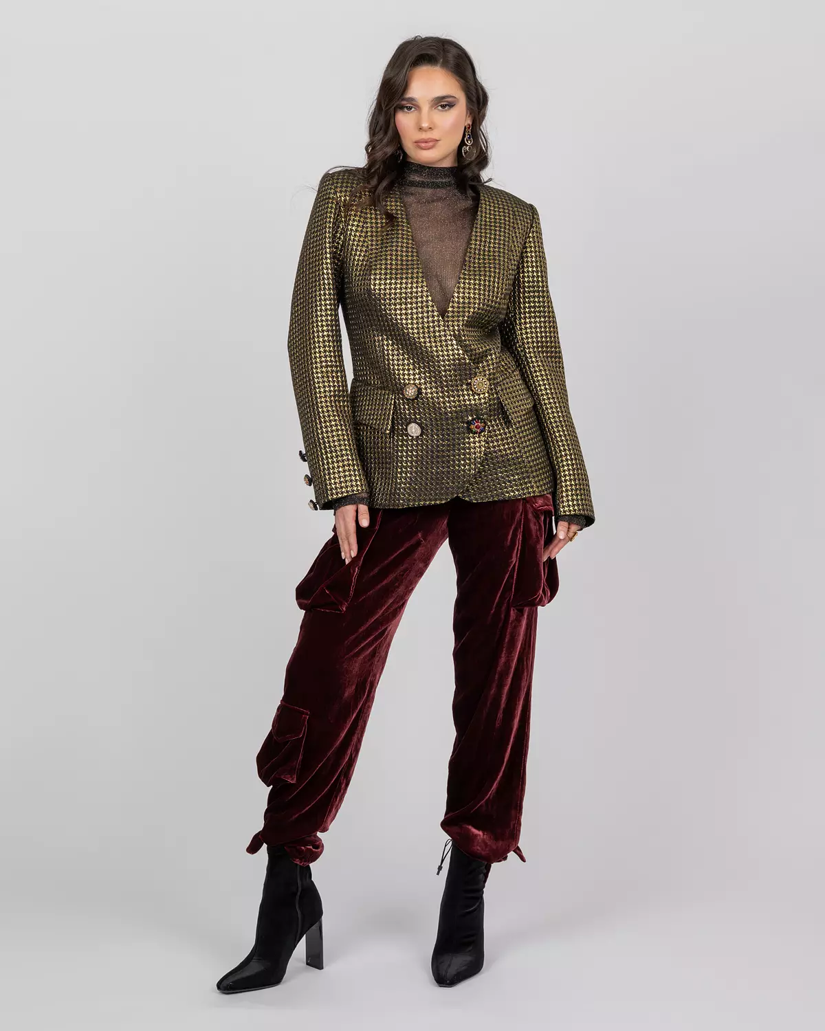 Brocade Fitted Blazer 7