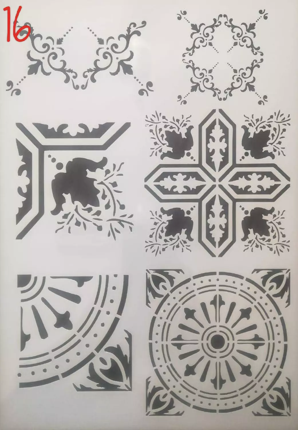 استنسل مفرغ (اشكال مختلفة) Stencils(Different forms) A4 15