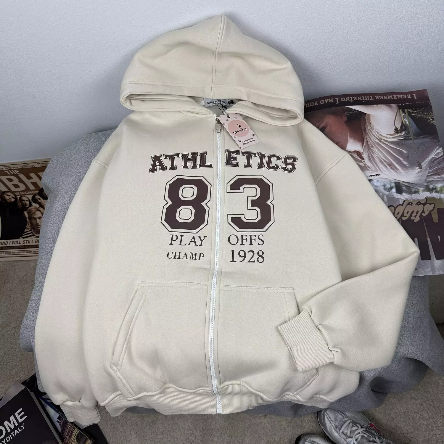 Athletic Zip-up Hoodie hover image