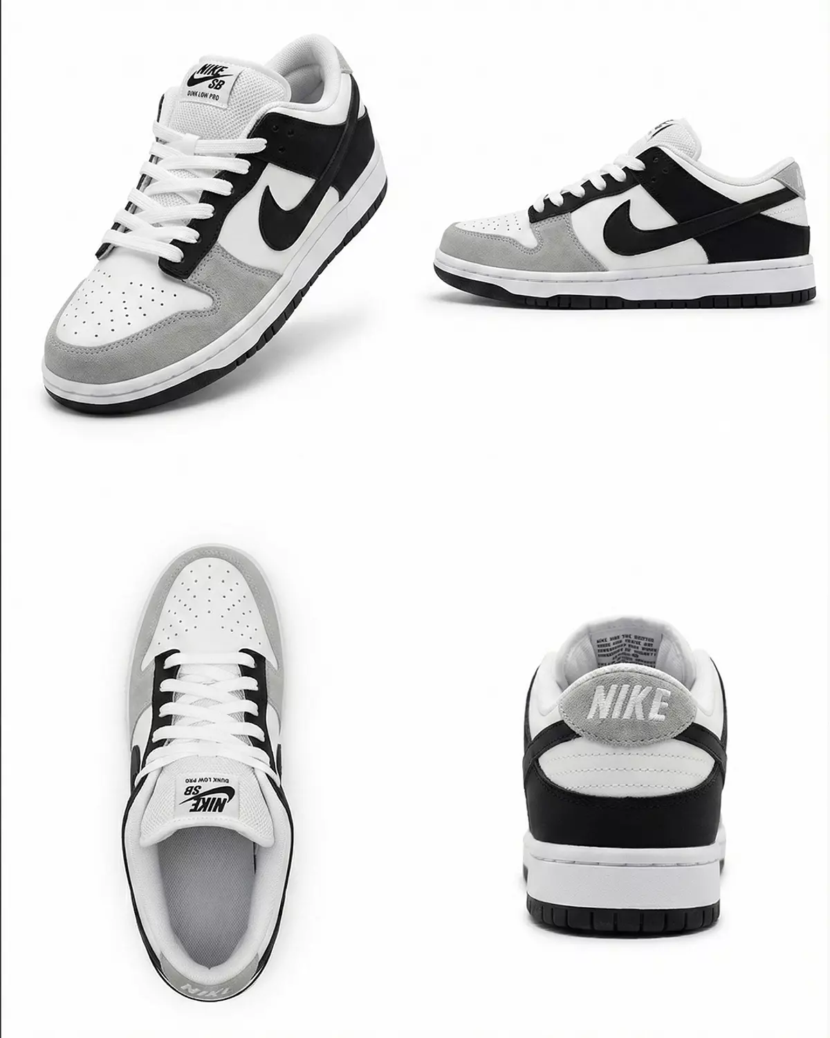 Nike SB Dunk Low Black White Grey 2