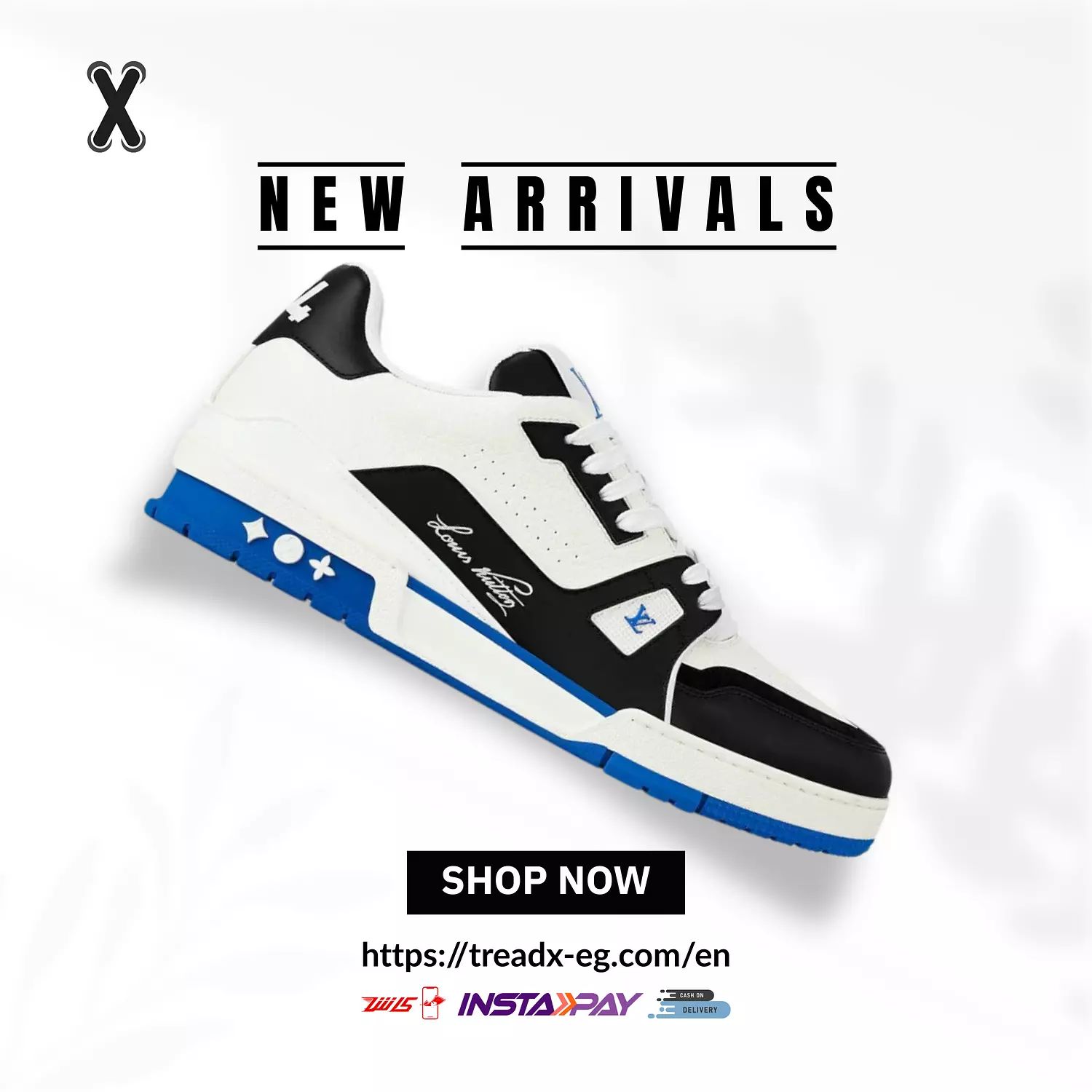LOUIS VUITTON TRAINER SNEAKERS – Blue image
