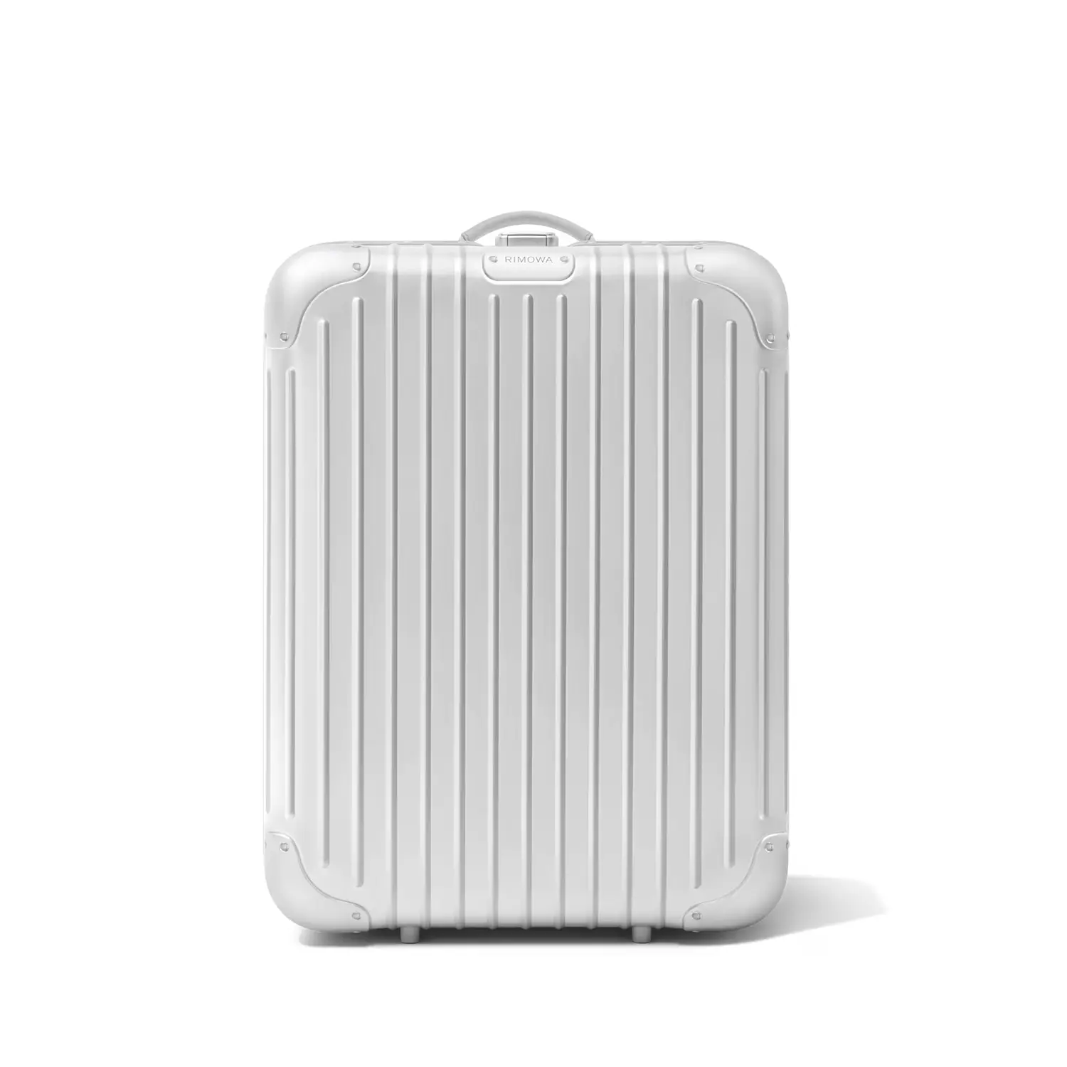 Rimowa Original Backpack is a sleek, silver hard-shell backpack image