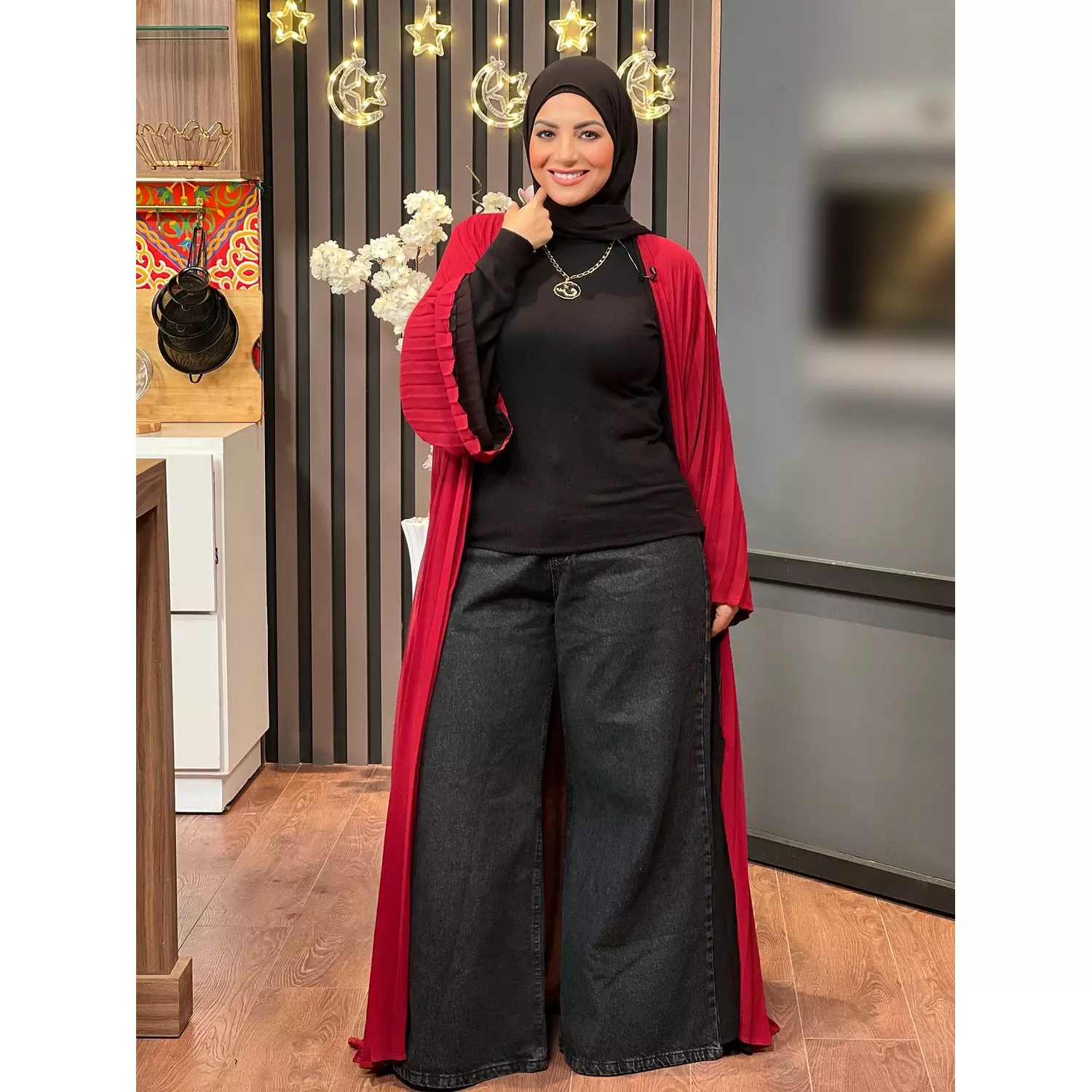Hijab Wide Leg Denim Pants -2nd-img