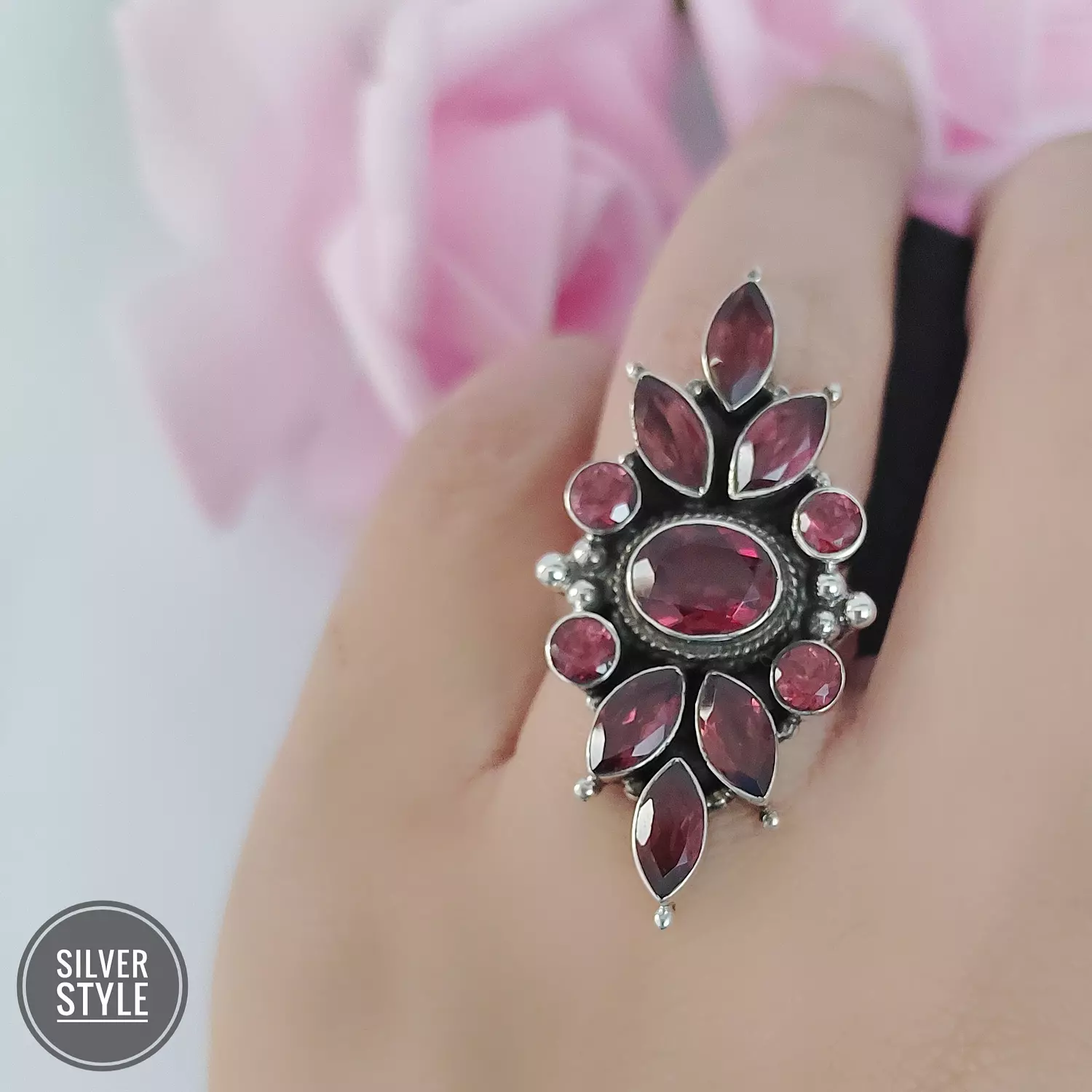 Pure Garnet stones Ring 1