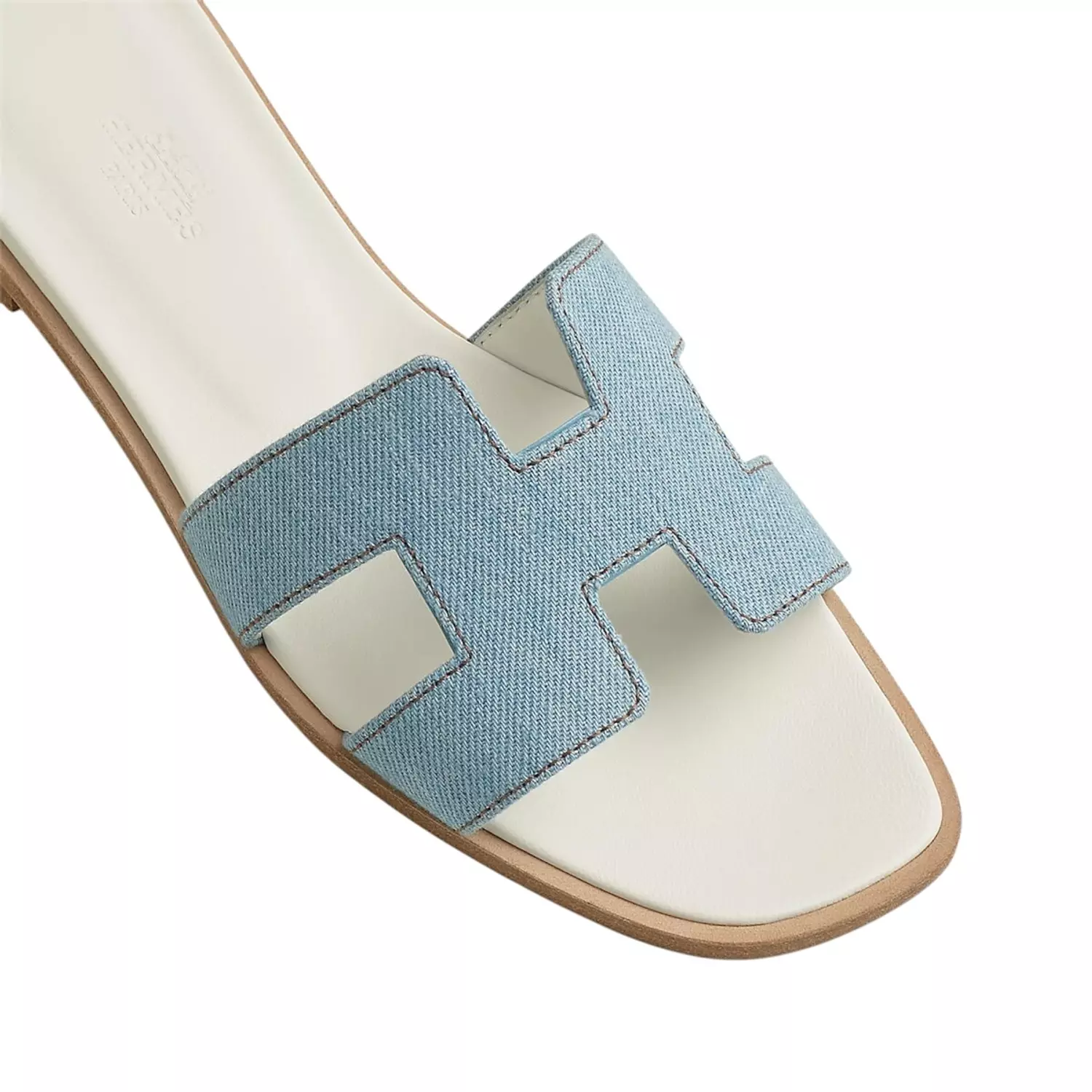 Hermes Oran sandal Bleu Clair 4