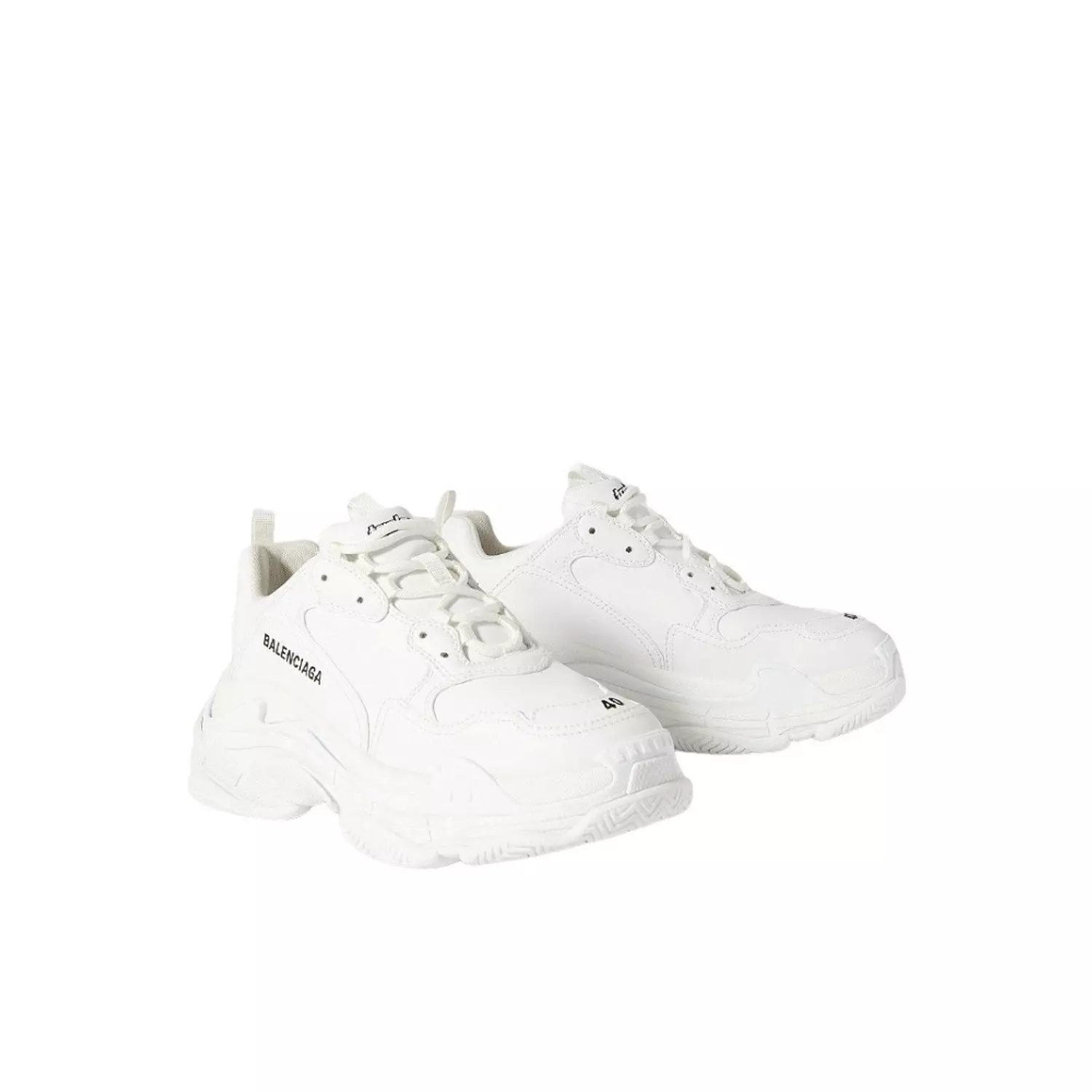 Balenciaga Triple S Synthetic Leather Triple White hover image