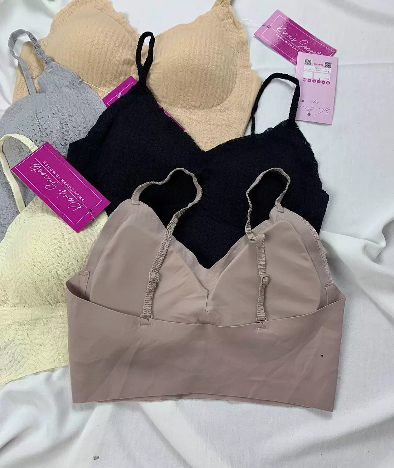 Padded laser cut top bra 3