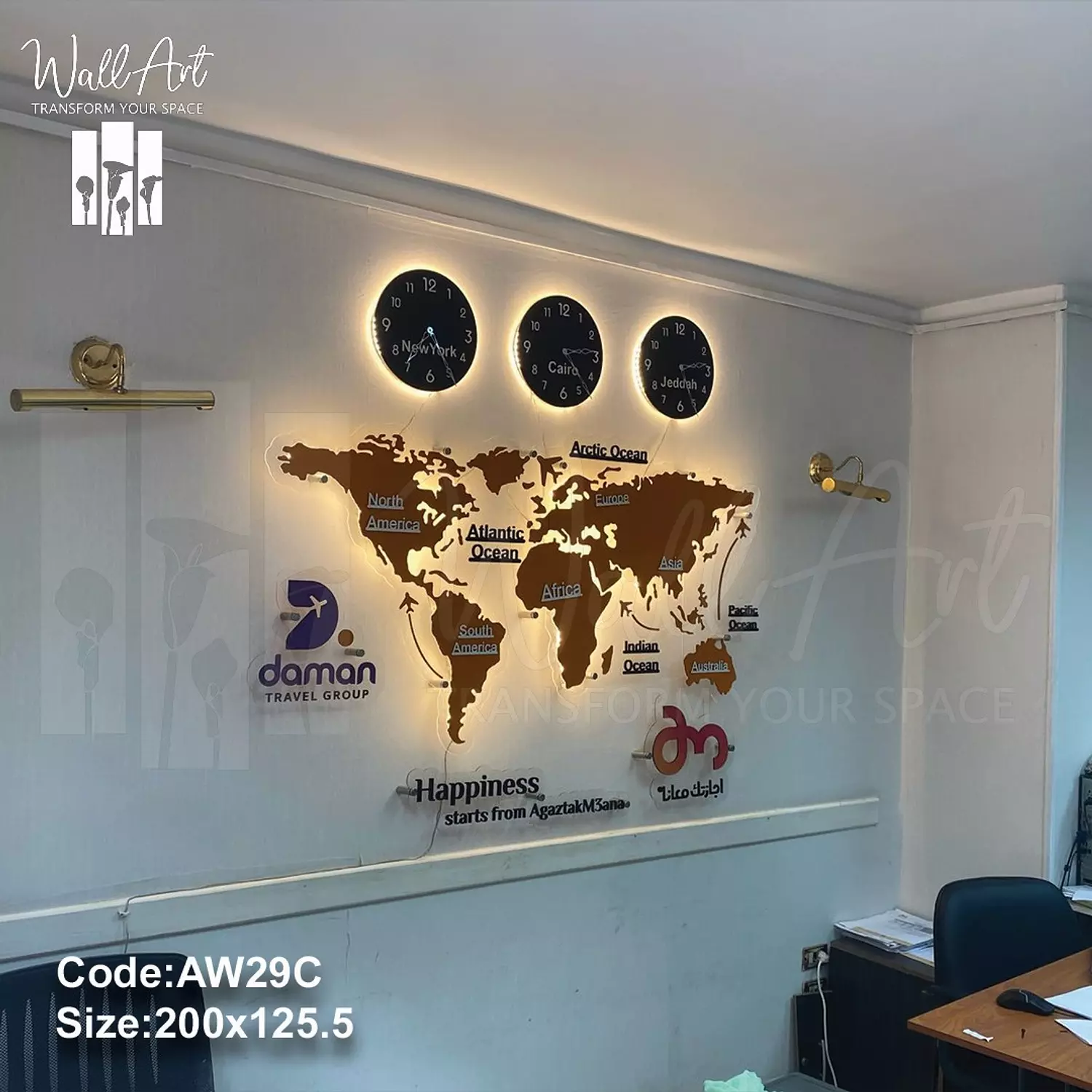 AW29-Lighted Acrylic Map   5