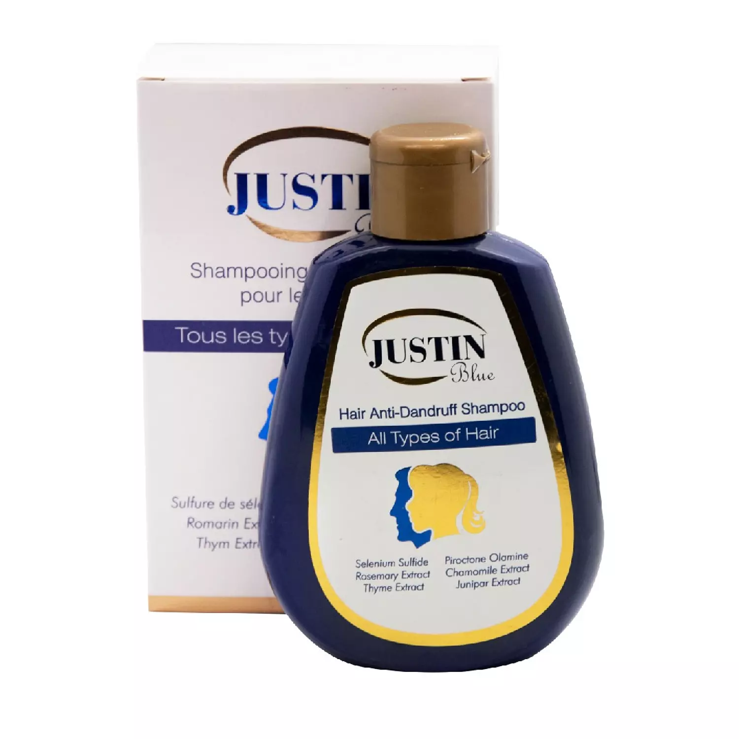 Justin Blue Anti Dandruff Shampoo - 175 ml image
