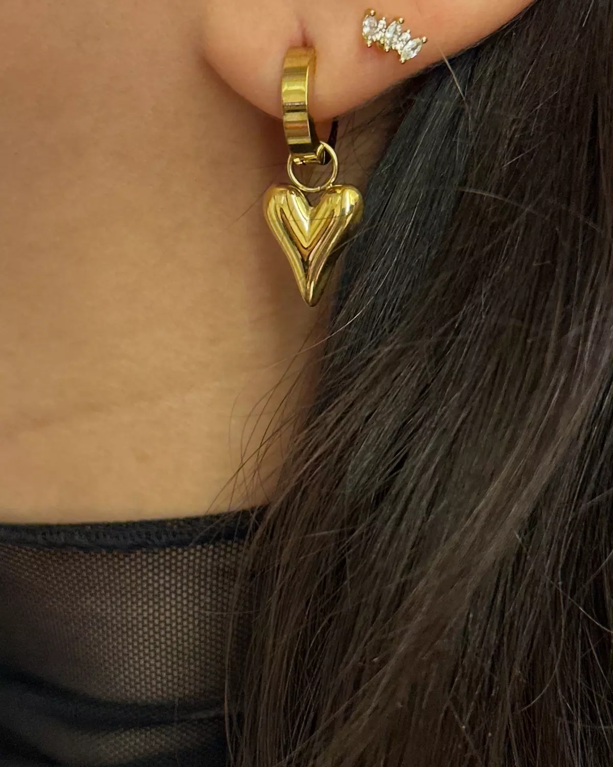 Chunky Heart Earrings  image
