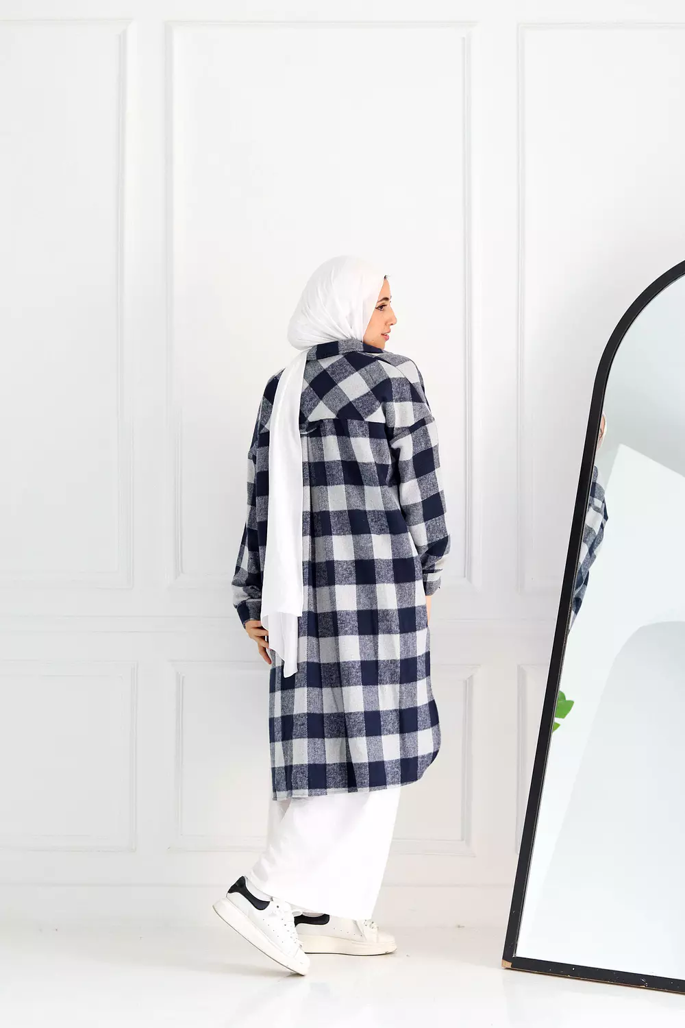 Blue Checkered Oversize Shirt 2