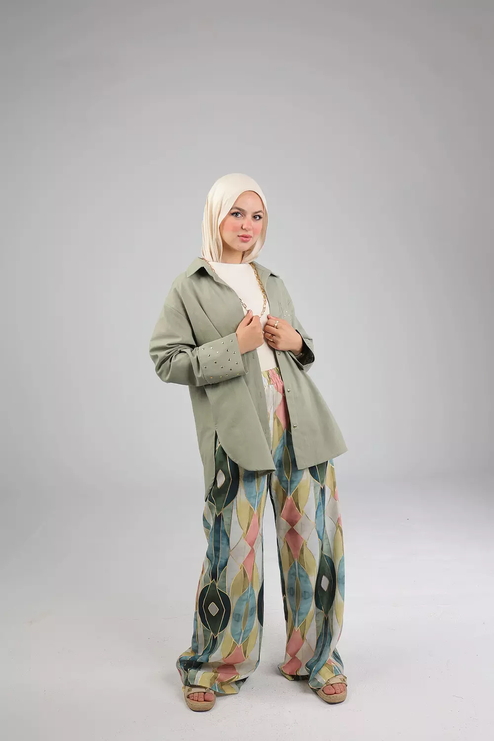 MOSAIC LINEN PANTS 2