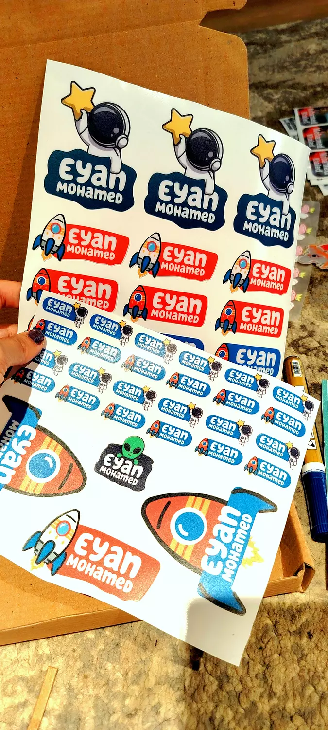 Outerspace School Labels Stickies 2