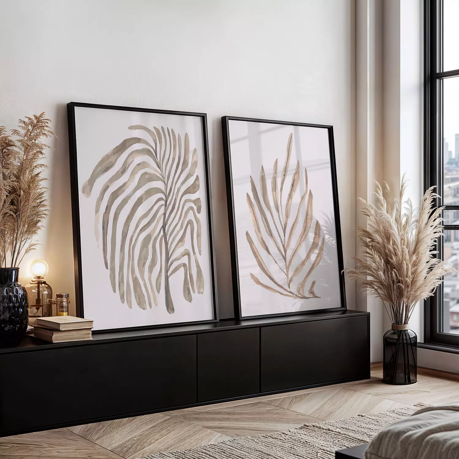  Set of two Wooden Frames Front Glass P.G959 image