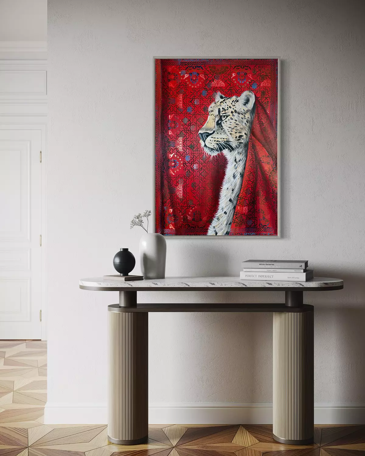The white leopard  hover image