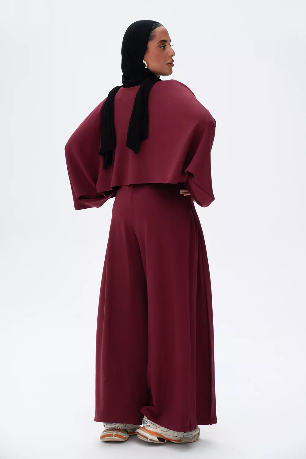 Soft Cloud Top in Burgundy 2