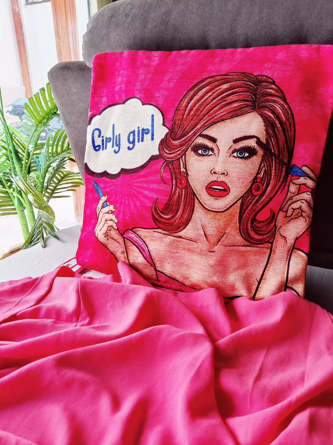 Girly Girl Cushion Cover  image
