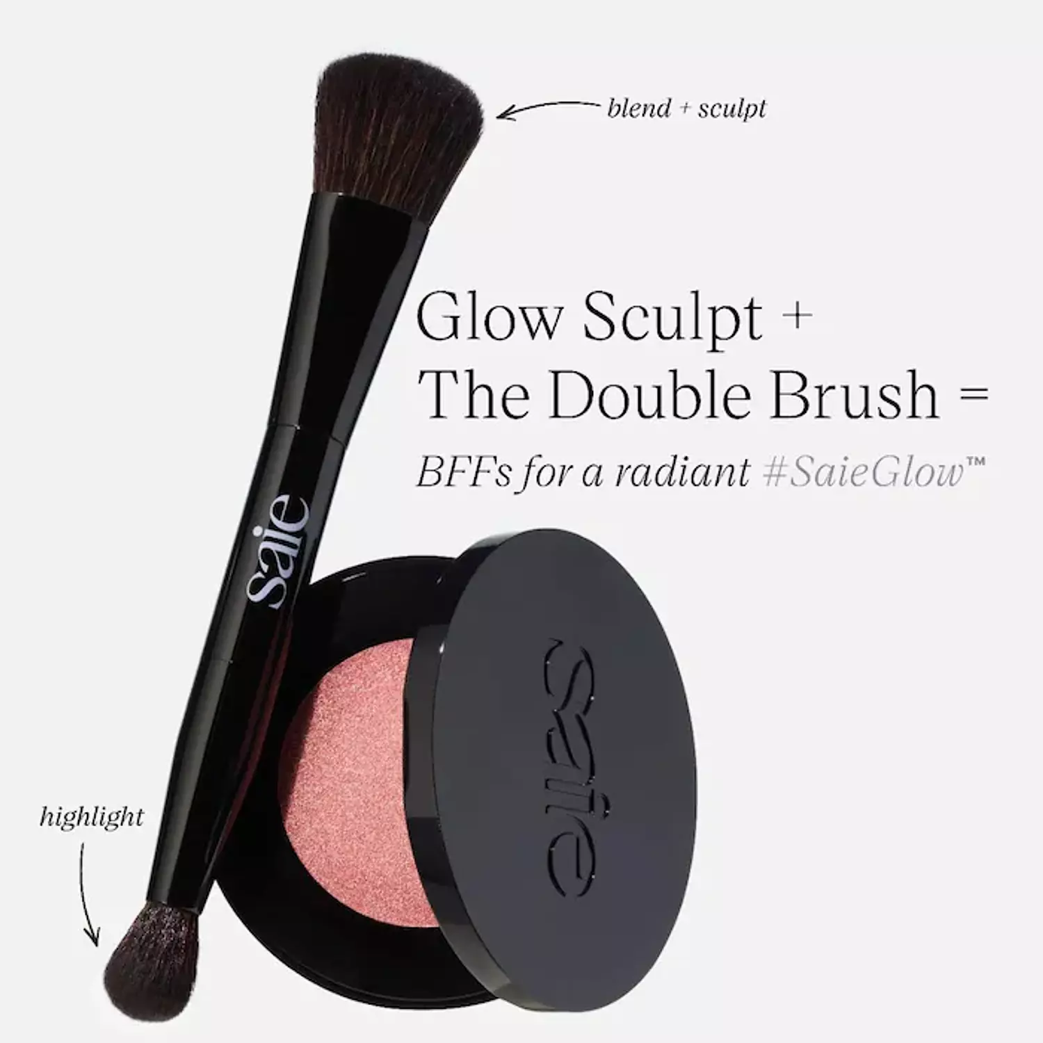 Saie  Glow Sculpt Multi-Use Cream Highlighting Blush 4