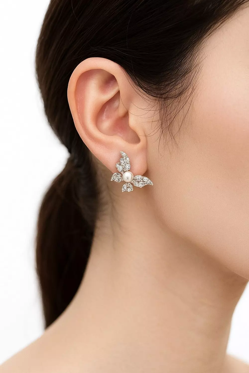 Silver Earrings Butterfly  image