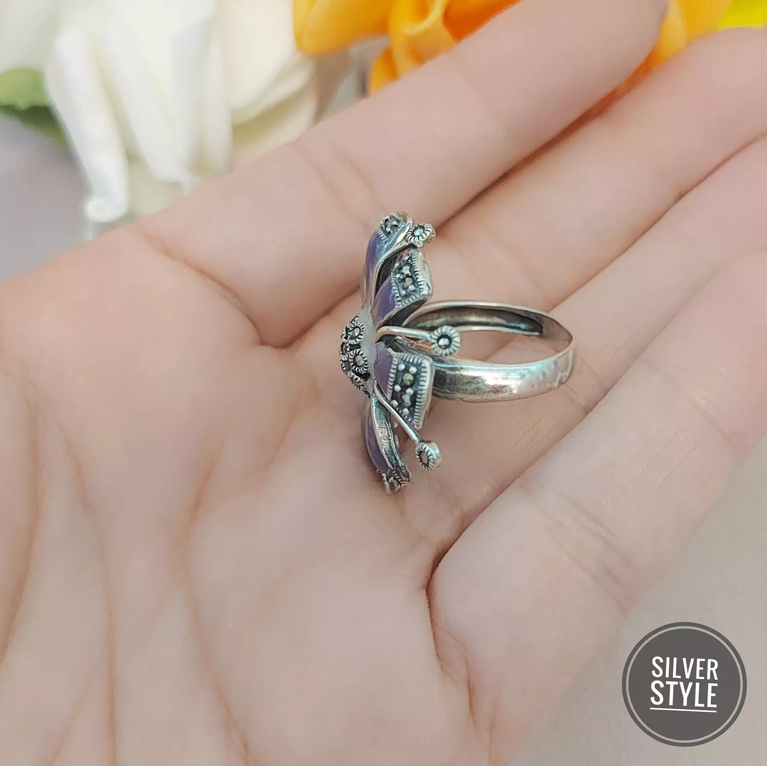 Purple flower Ring 2