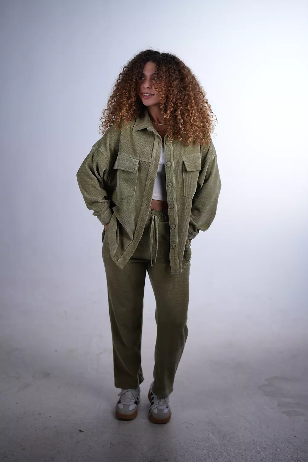 Lounge Co-Ord - Olive Green 2