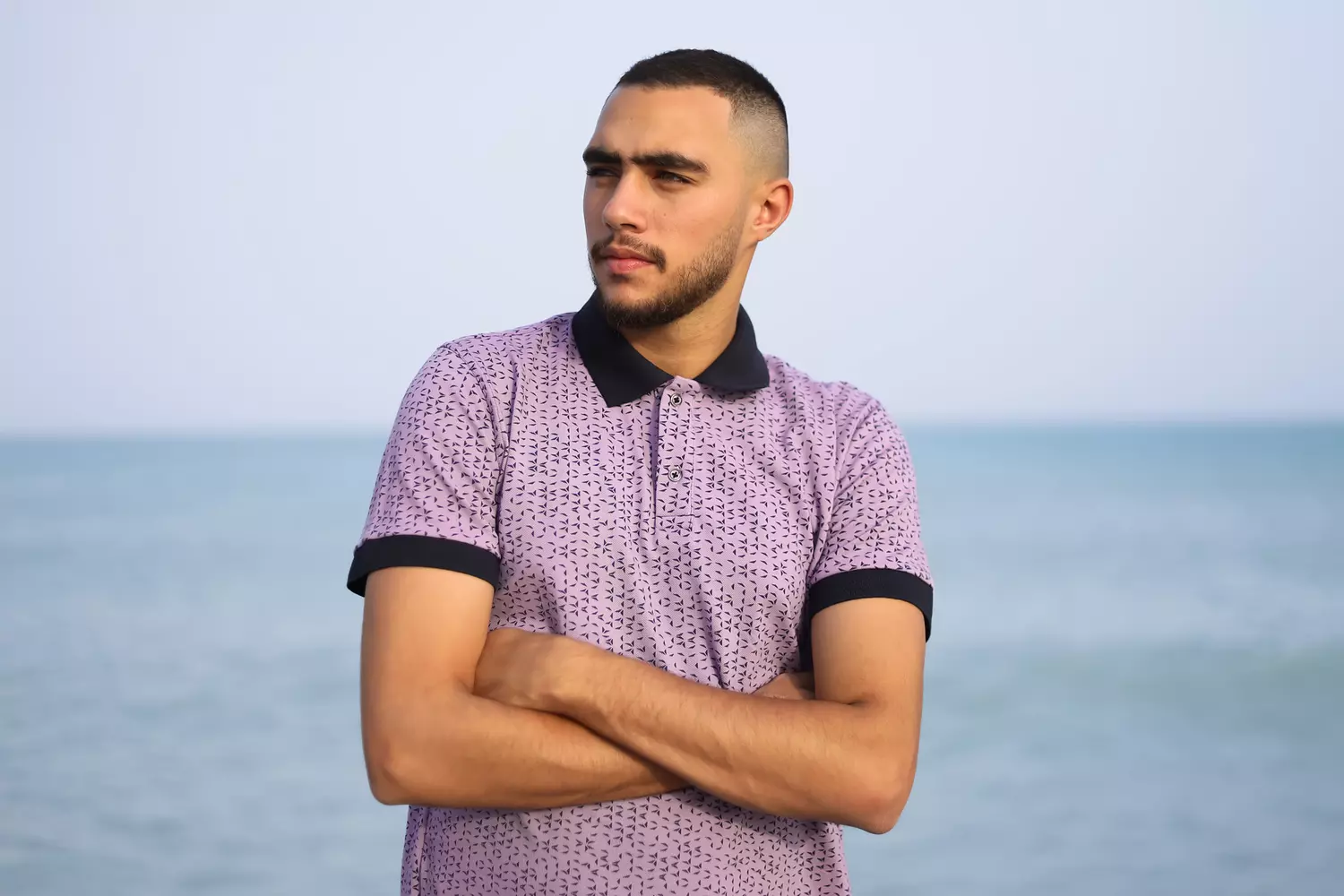 Polo T shirt - Purple  1