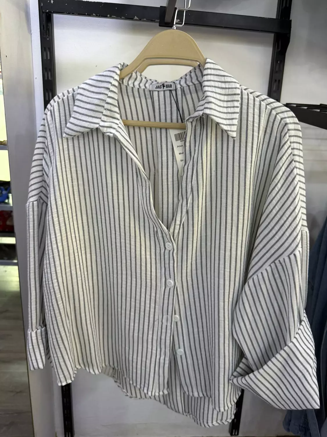 Striped Linen Shirt with Relaxed Fit 3
