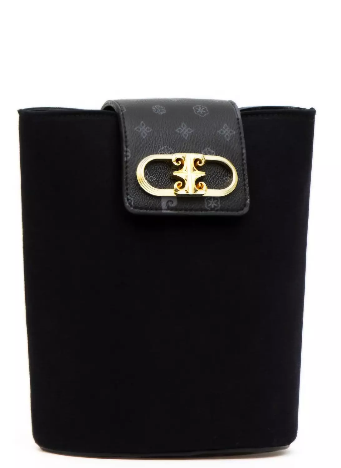 Pierre Cardin BLACK crossbody bag with gold clasp hover image