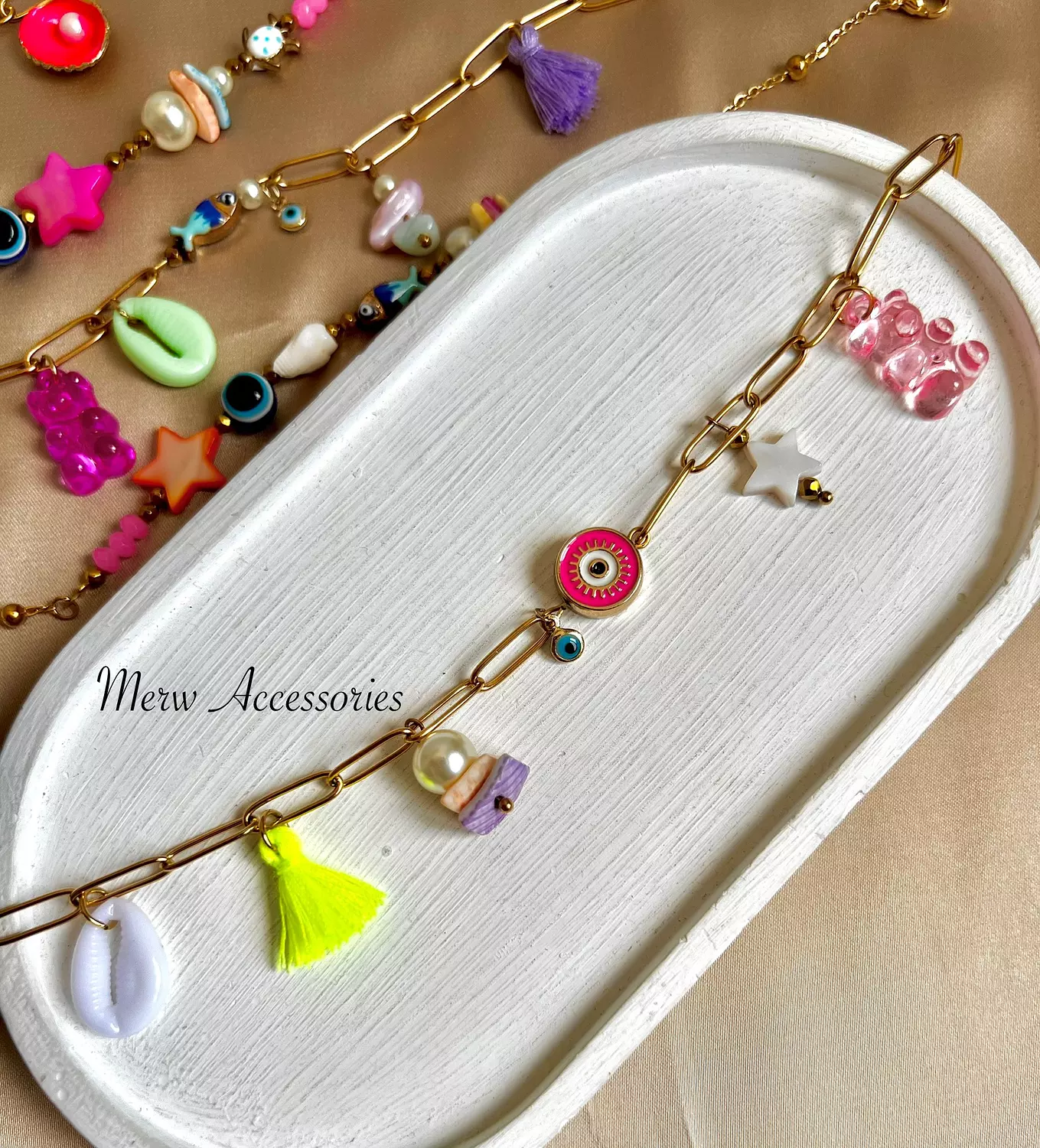 Pink eye anklet  1