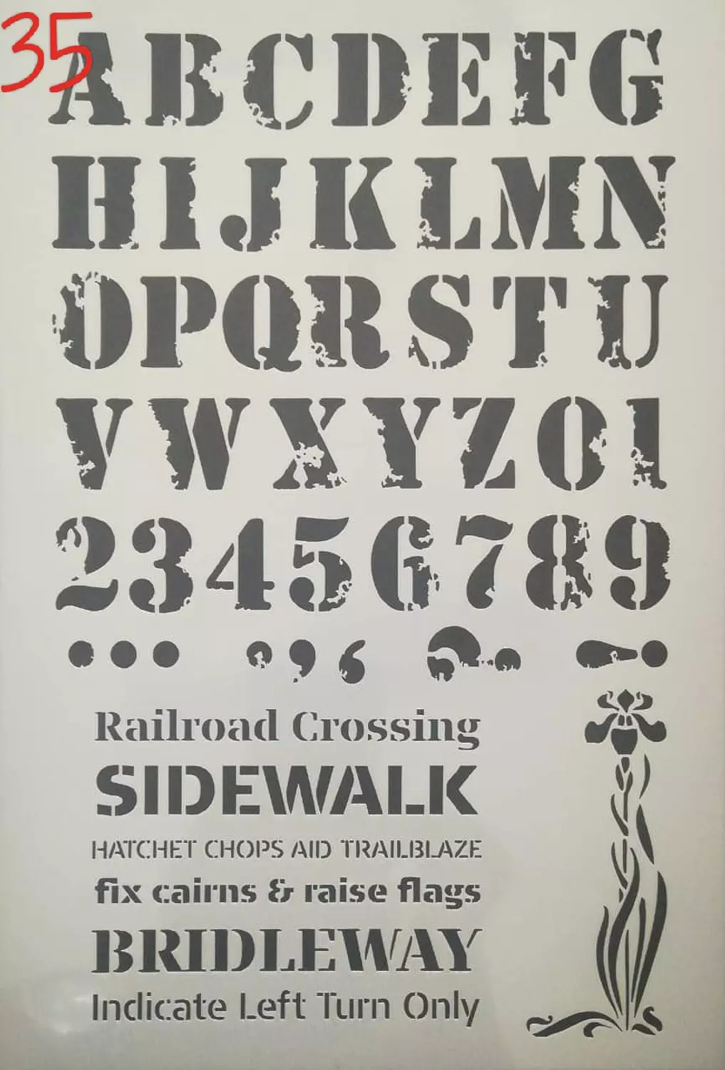 استنسل مفرغ (اشكال مختلفة) Stencils(Different forms) A4 3