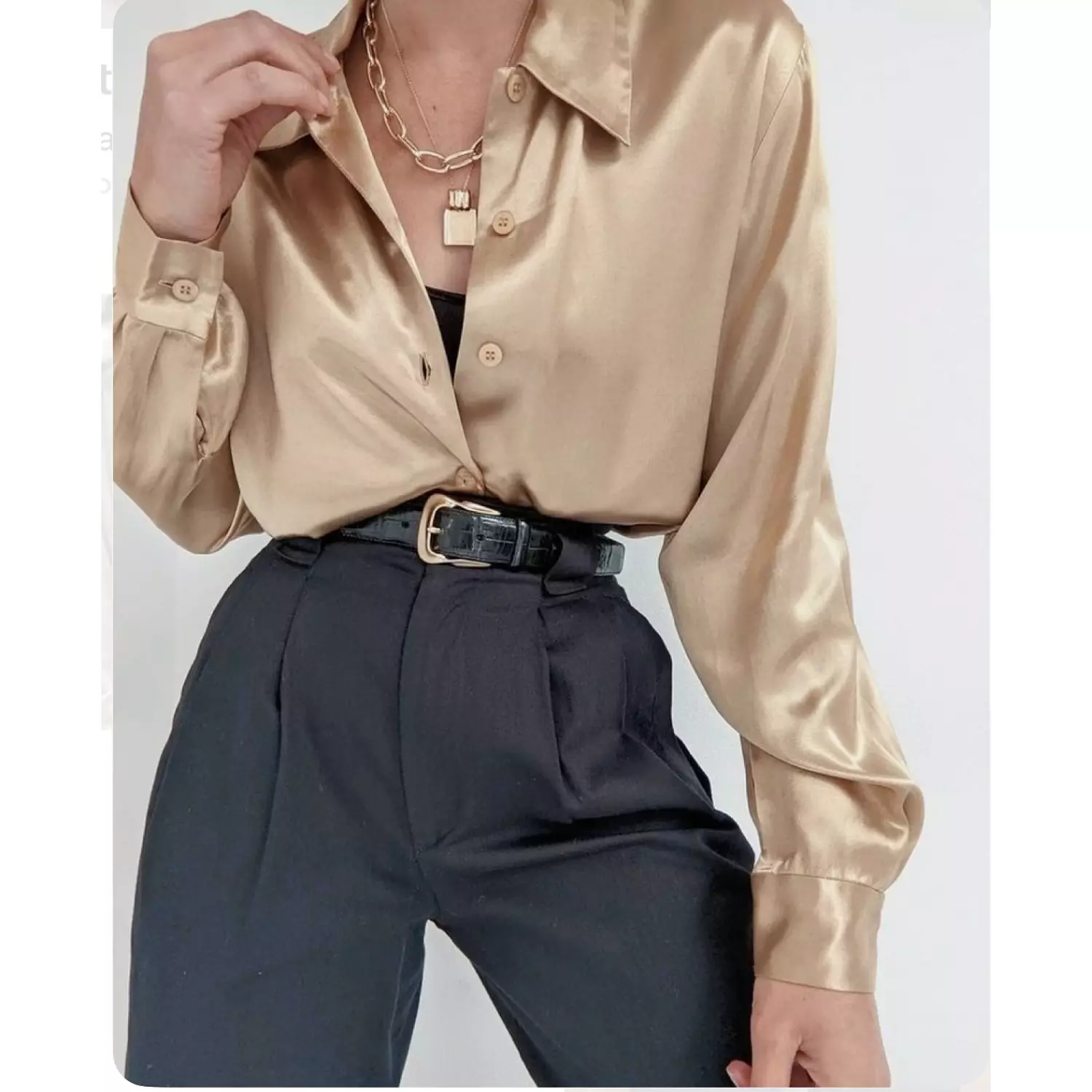 Silk satin shirt 0