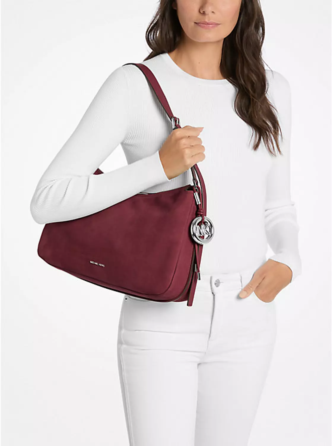 MICHAEL MICHAEL KORS Nolita Medium in burgandy Shoulder Bag  1