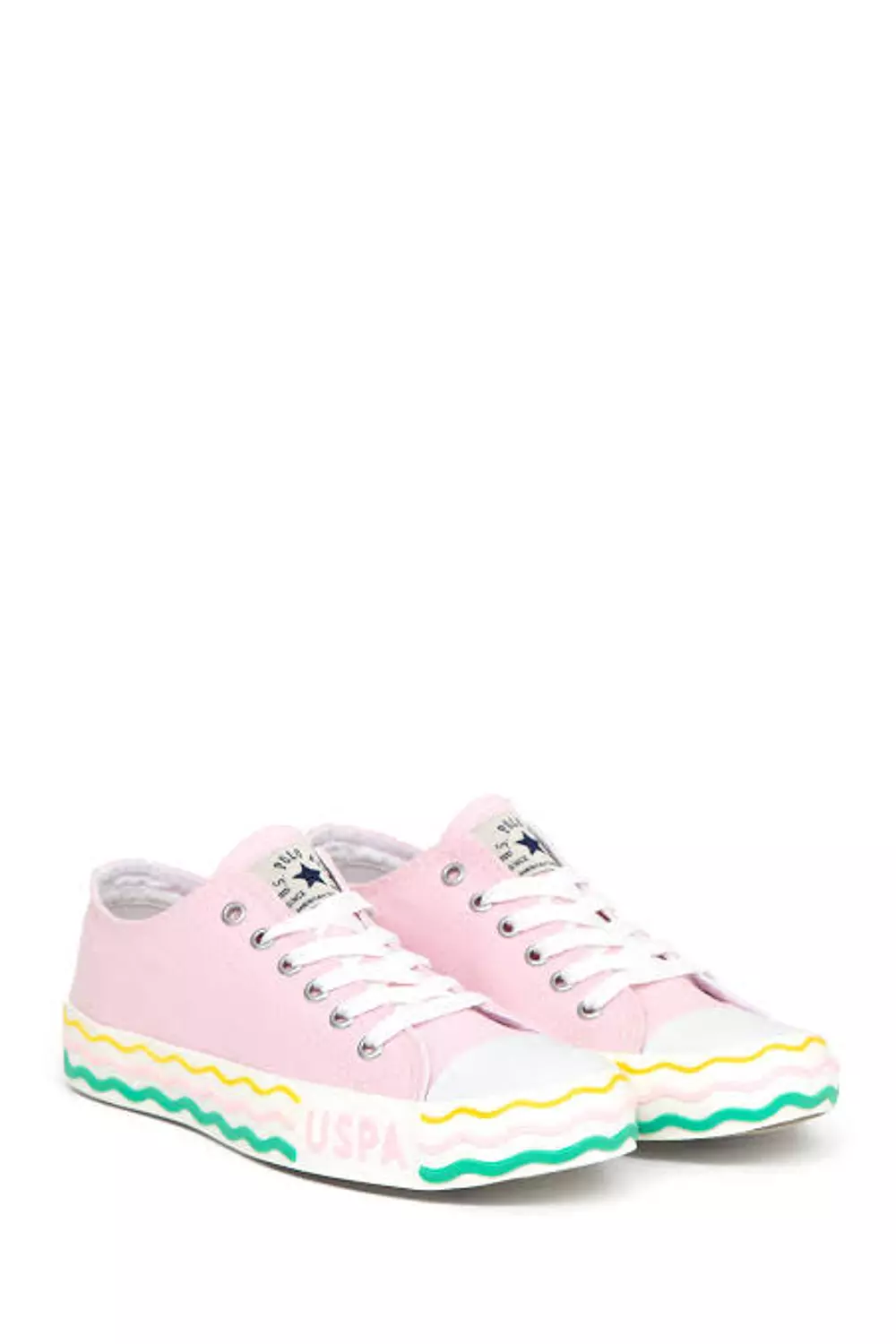 U.S. Polo Assn. Pink Canvas Sneakers – Wave Sole image
