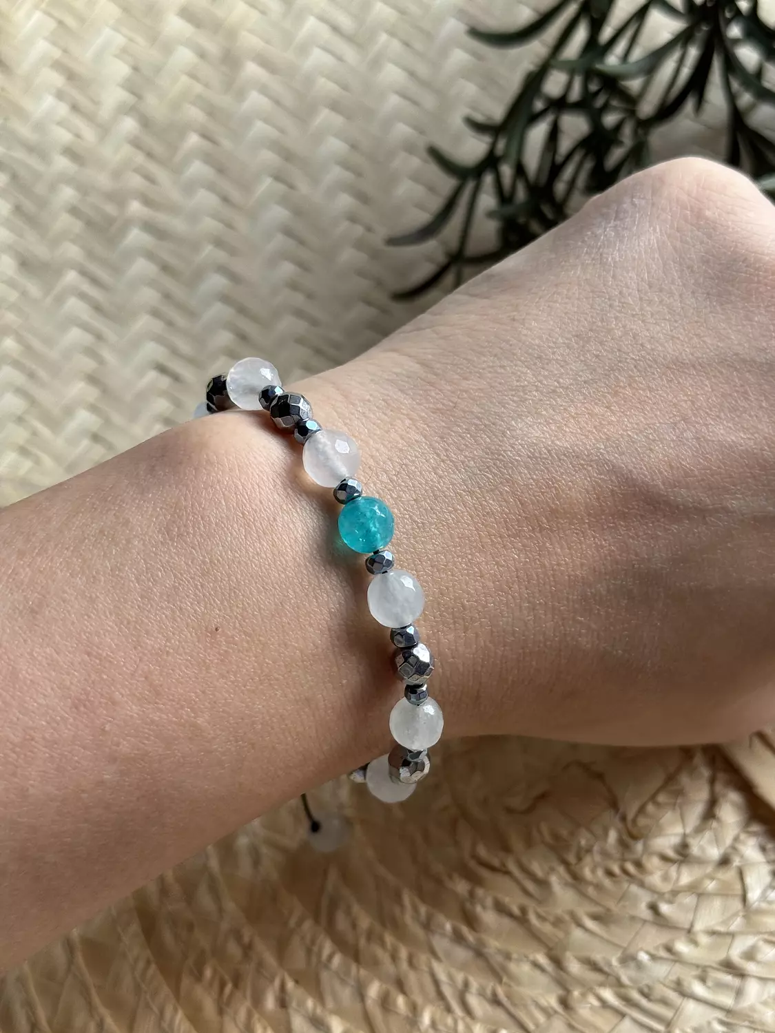 Hematite / Agate Grey Bracelet ( Stock ) 4