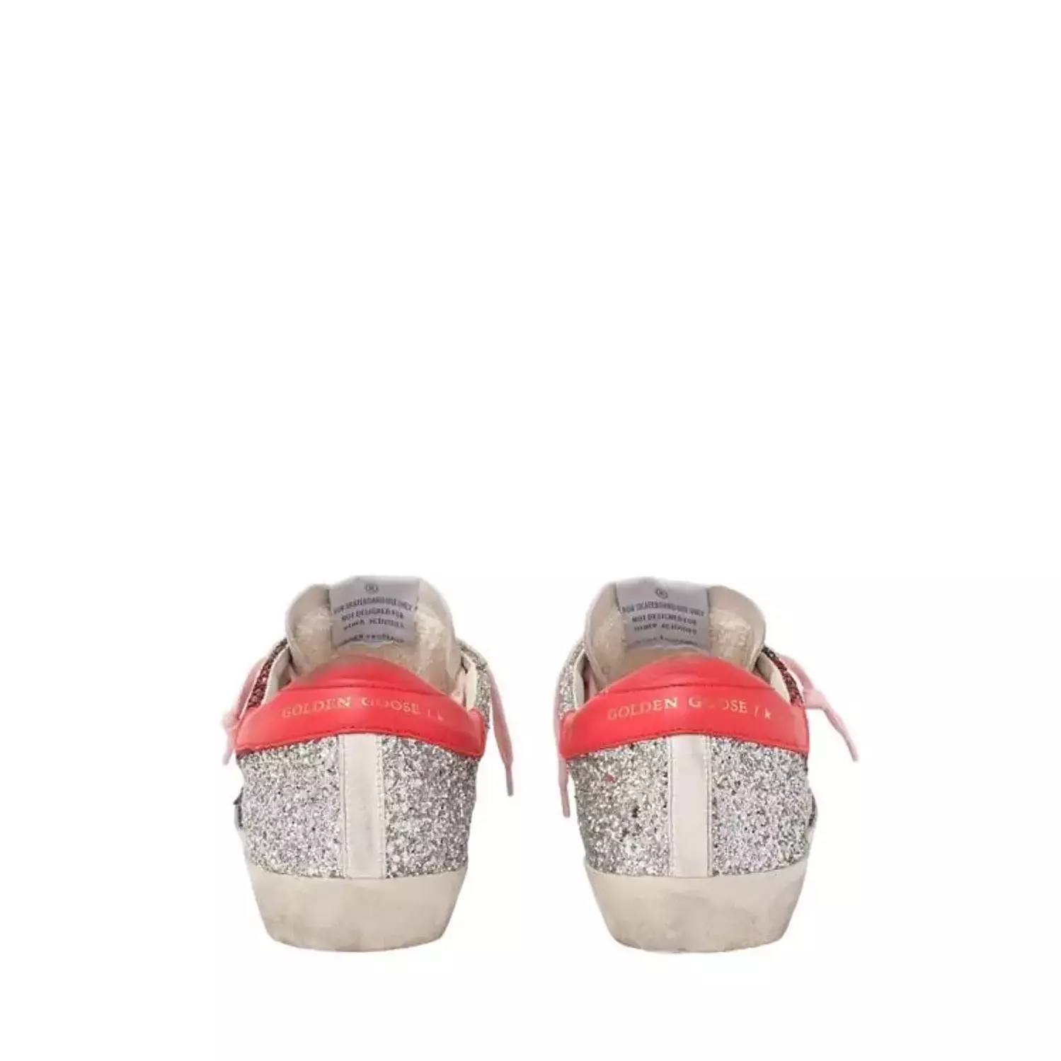 Golden Goose Glitter Detail Superstar Trainers In White 2