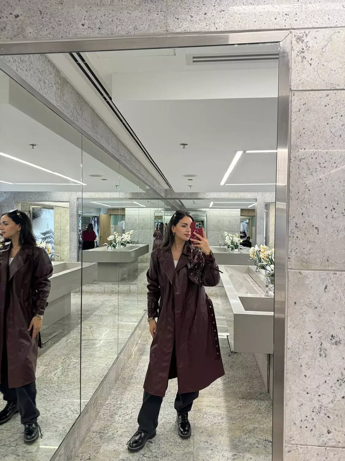 Long leather coat  3