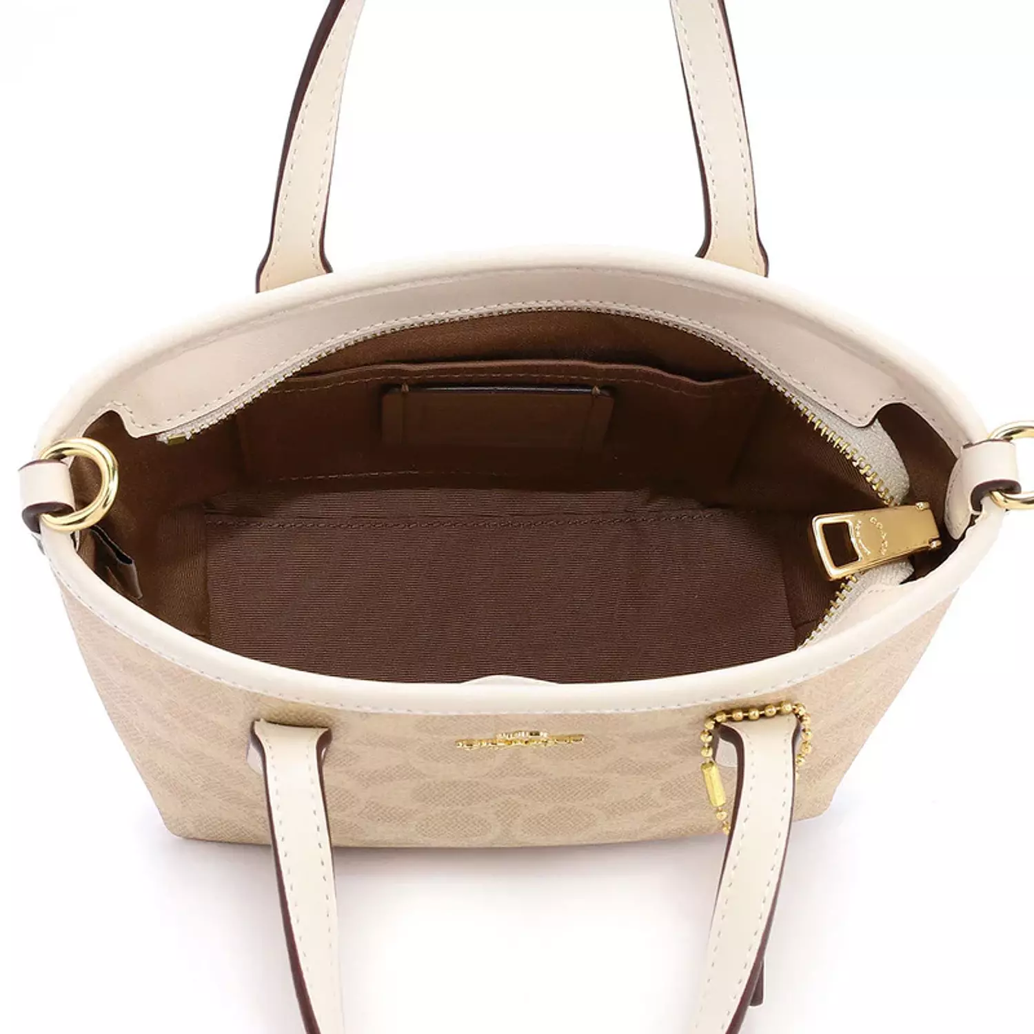 Coach City Mini Tote Bag In Signature Canvas beige 2