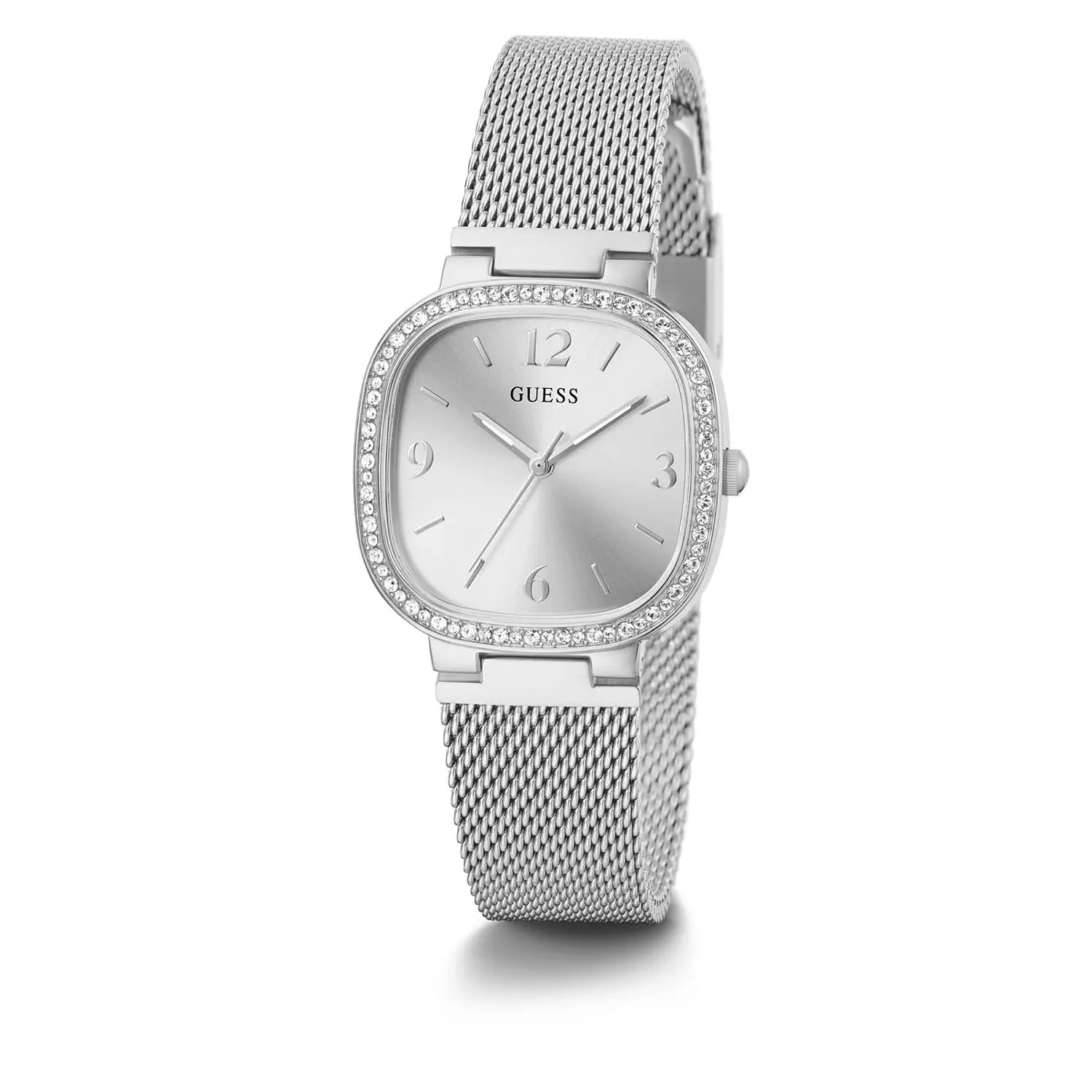 GUESS Ladies Silver Tone Analog Watch Silver Tone Stainless Steel/Mesh Bracelet GW0354L1 1