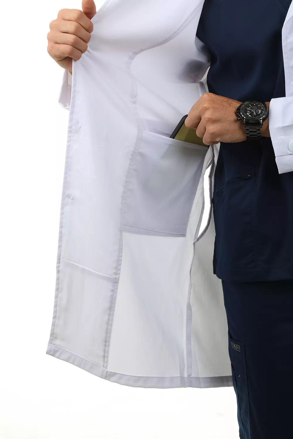 White Elegance Lab Coat Long 11