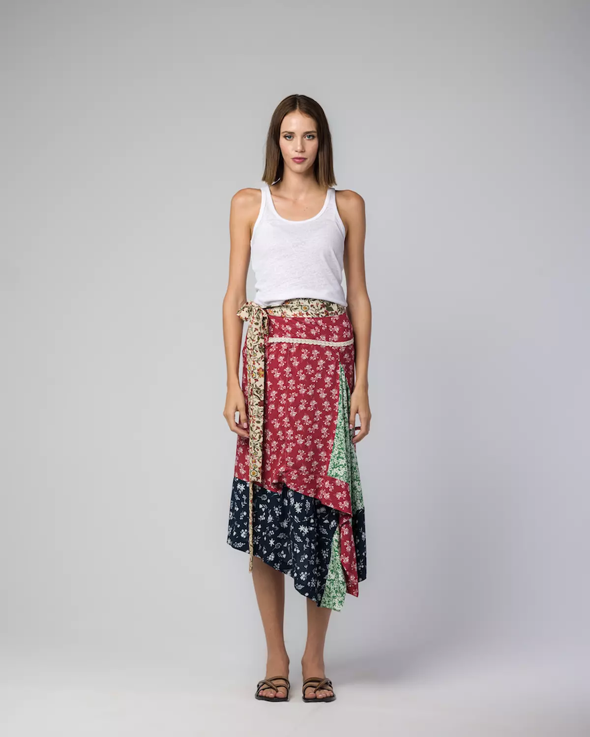THE ASYMMETRIC FLORAL SKIRT image