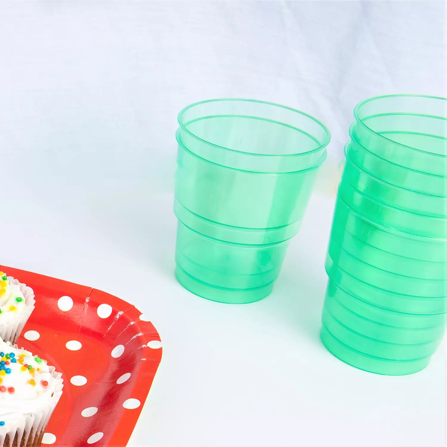 Green Plastic Cups 1