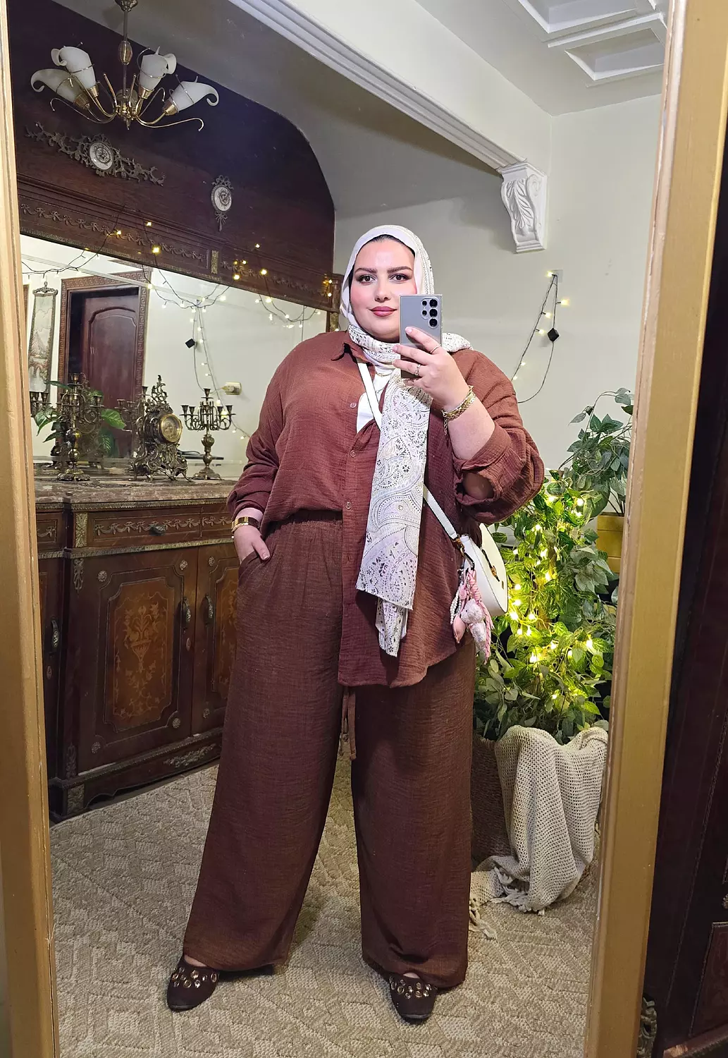 Essential linen pants ( in brown ) image