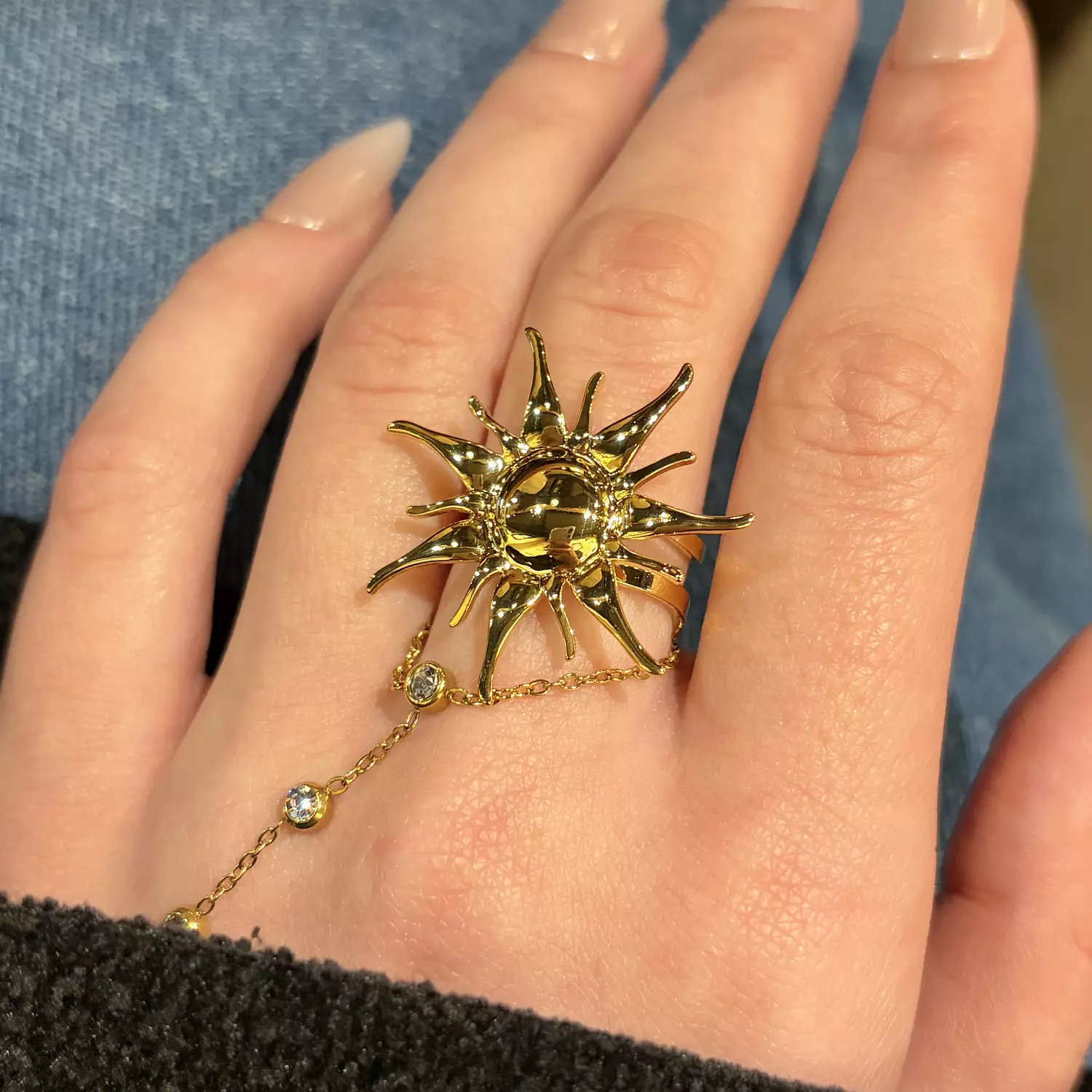 Sun stainless steel ring image