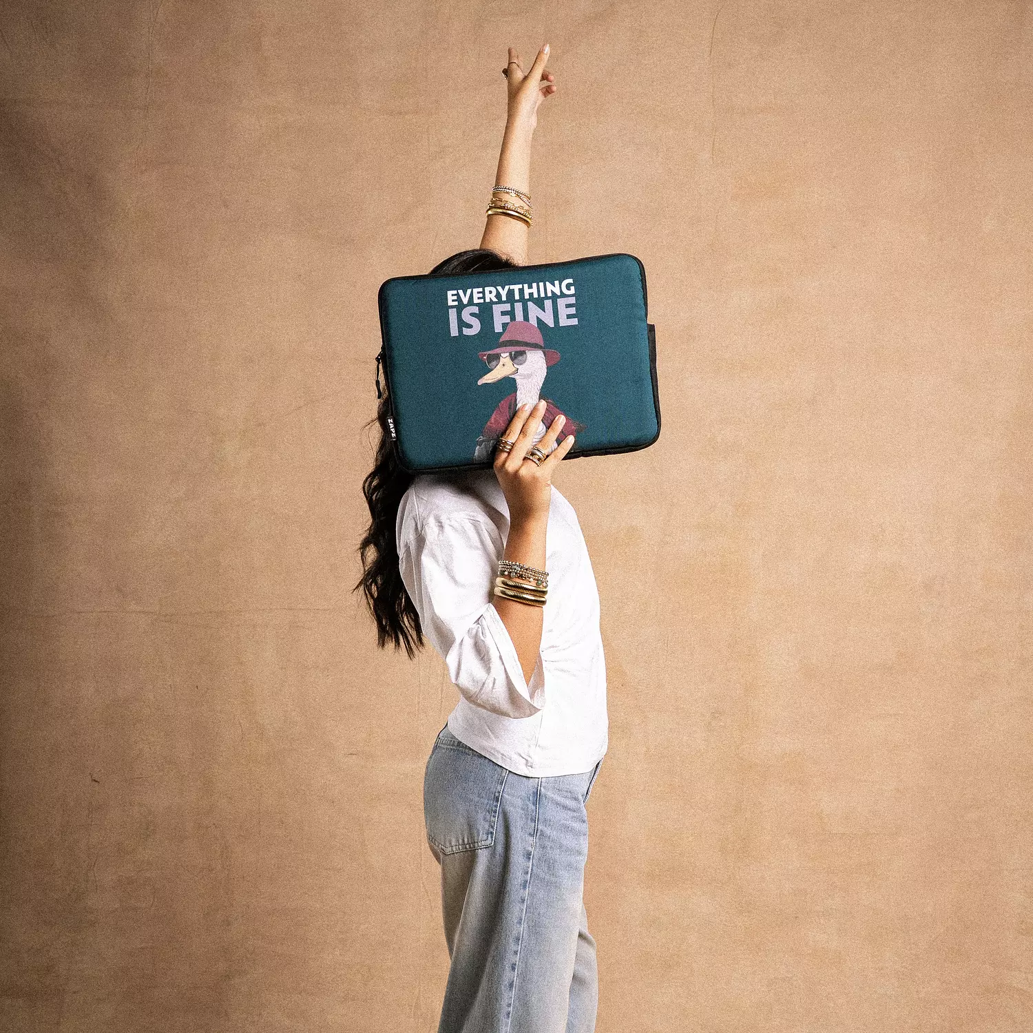 EVERYTHING IS FINE LAPTOP SLEEVE image