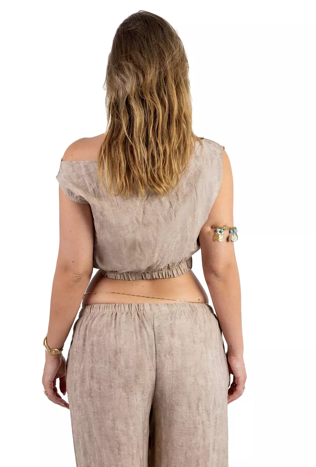 Washed Nude Off-shoulder set  3